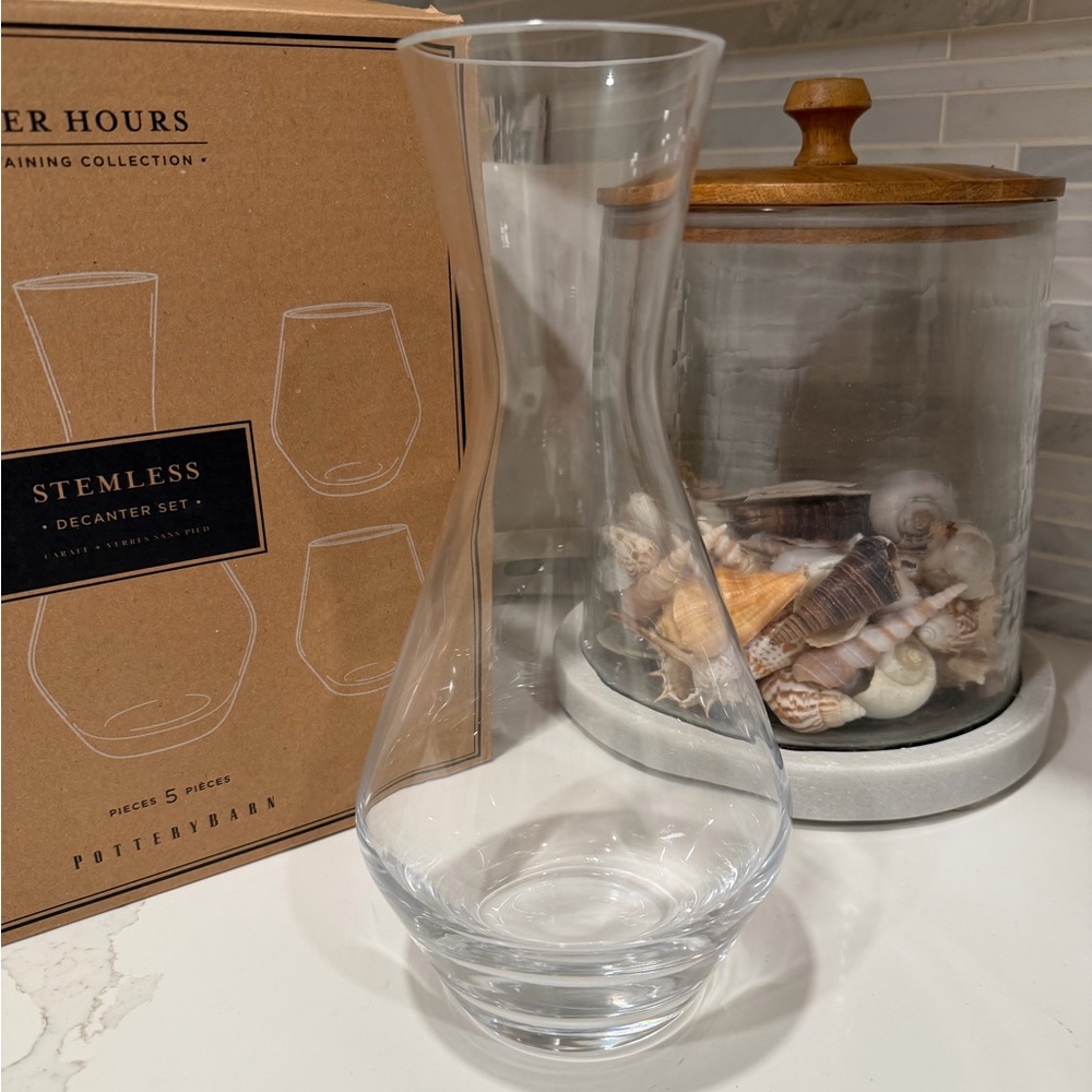 Pottery Barn Stemless Decanter Set - Brown